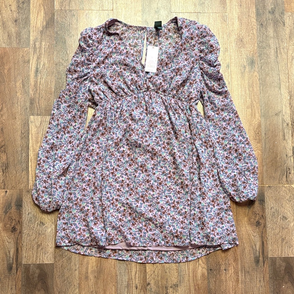 Wild Fable Floral Mini Dress - Pink and Purple